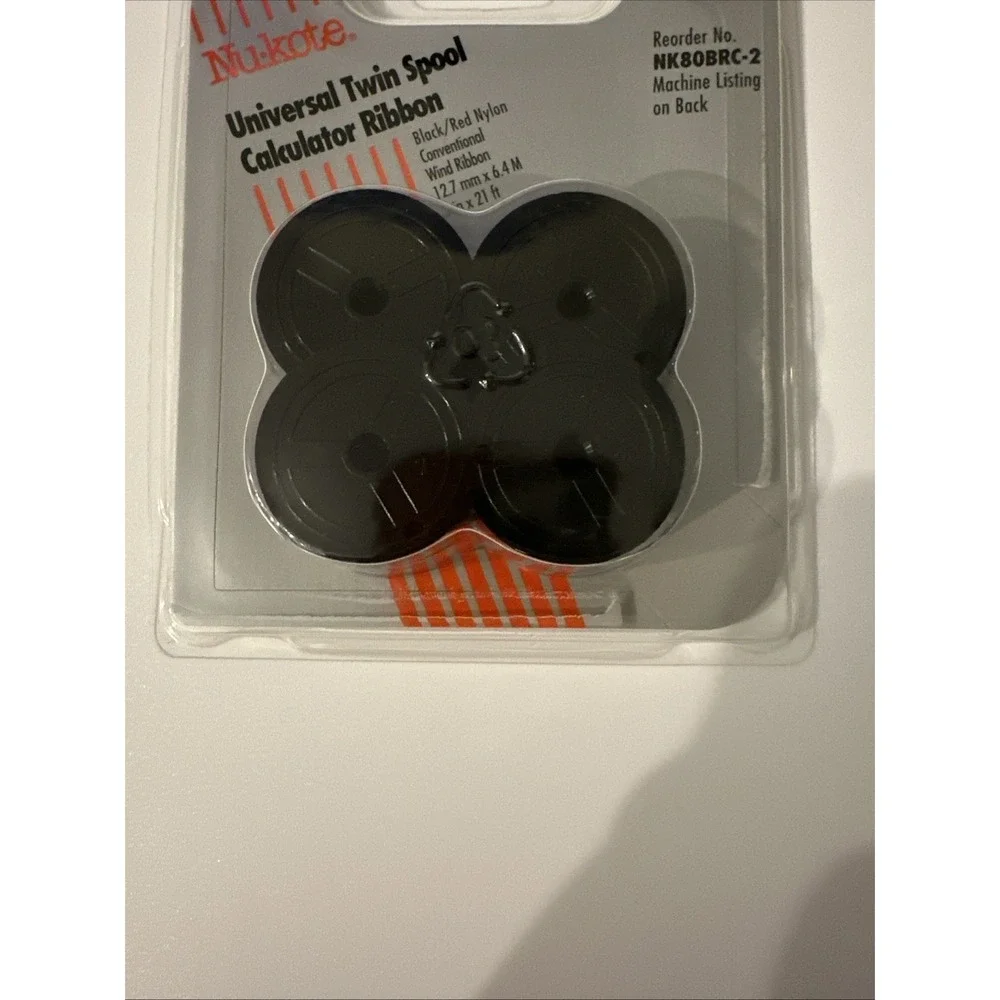 New Nu-kote Universal Twin Spool Typewriter Ribbon 2 Pack Black Nylon 12.7mm - Picture 4 of 5